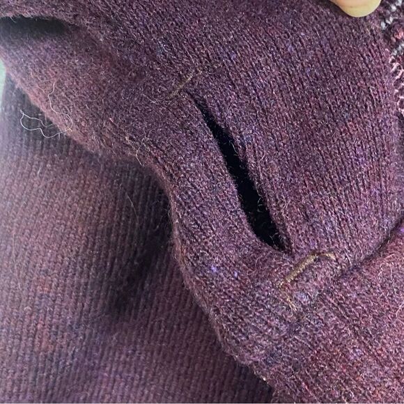 Kuhl Chanti Fleece 1/4 Zip Long Sleeve Wool Blend Pullover Wine Color Size XL - Picture 9 of 12